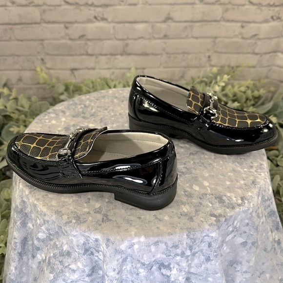 Just One Sight - Black Patent Round Toe Dress Bit Loafer Little Boys 8.5M🖤NWOT - Picture 5 of 9